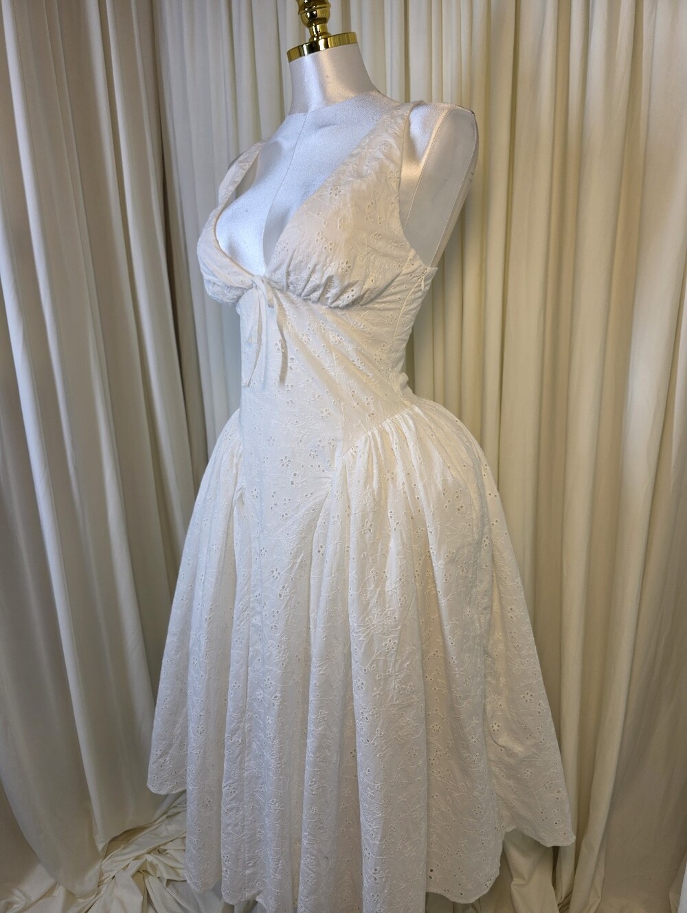 Vestido midi Monroe - Marfil Babyboo NWT $194 - Picture 4 of 15